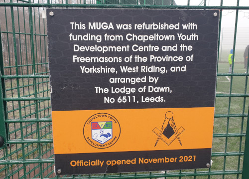 Sign on the MUGA