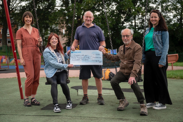 Chapel Allerton playground receive their cheque